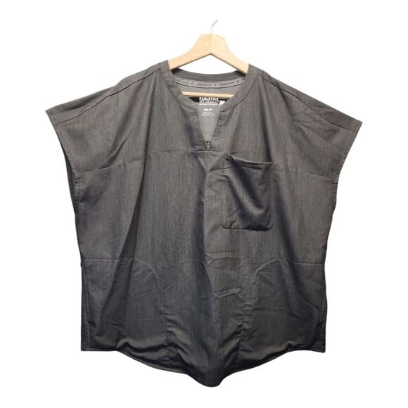 Fabletics Gray Three Pocket Scrub Top XXL - Picture 2 of 8